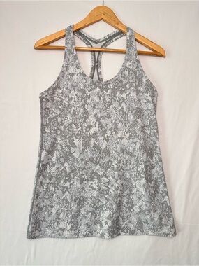 lululemon athletica Gray Printed Strappy Tank
